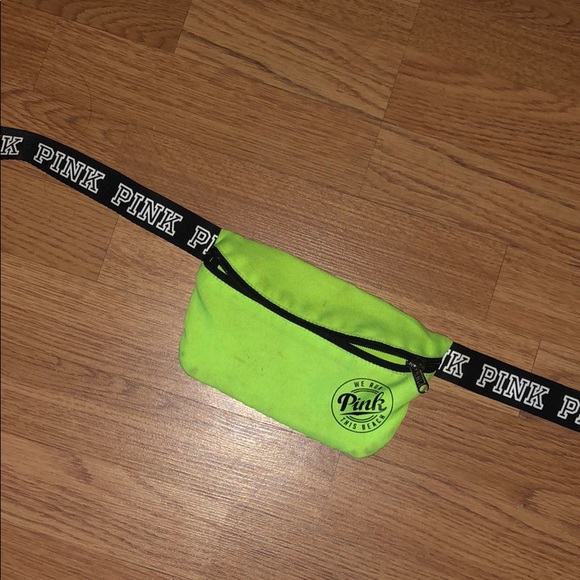 PINK Victoria's Secret Handbags - PINK neon green Fanny pack